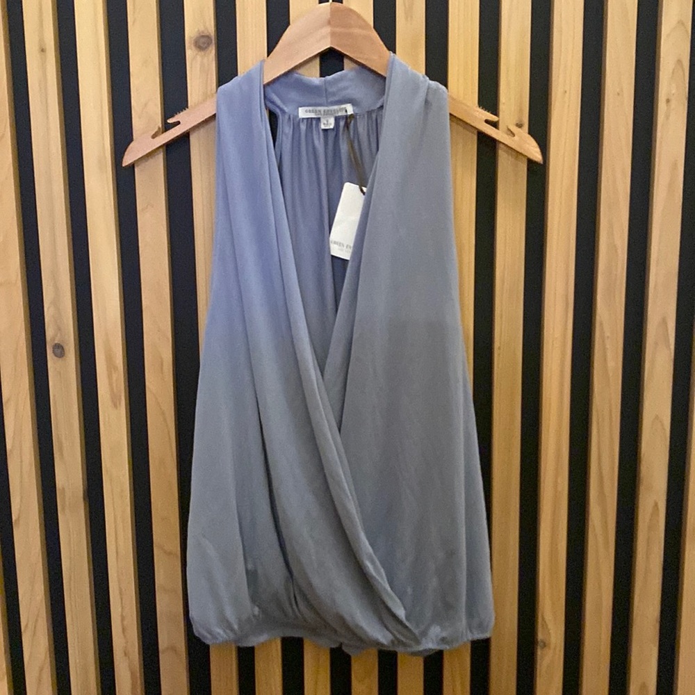 Green Envelope Los  Angeles Draping crossover top